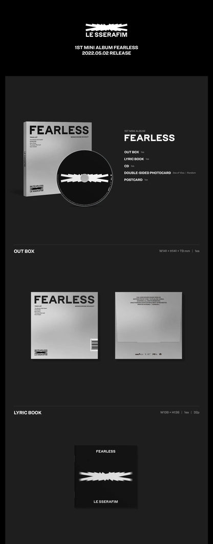 LE SSERAFIM - Mini Album Vol.1 [FEARLESS] (Monochrome Bouquet Vers.) - KAEPJJANG SHOP (캡짱 숍)