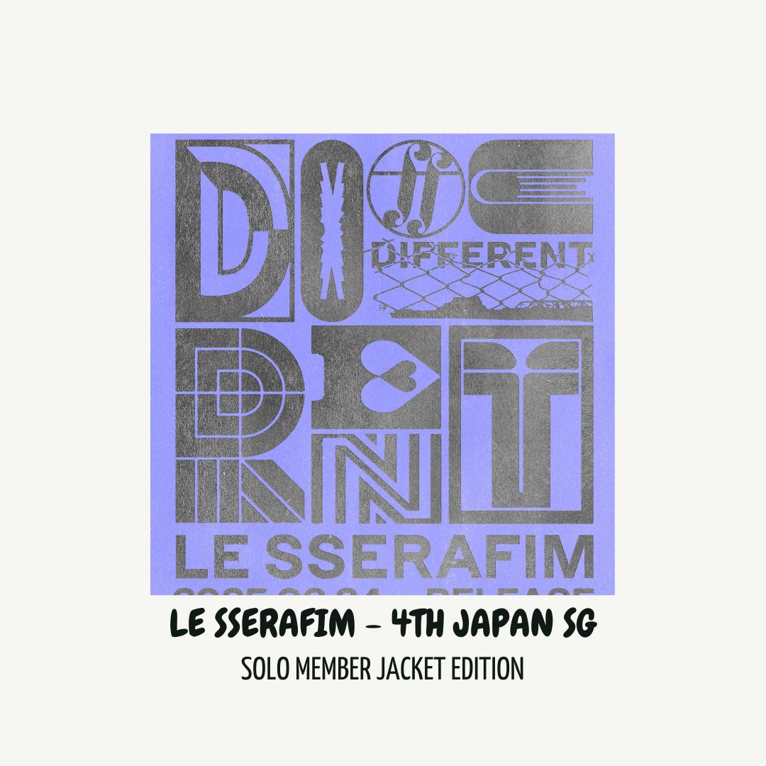 [PRE ORDER] LE SSERAFIM - 4th JAPAN SINGLE [DIFFERENT] (Solo Member Jacket Edition) KAEPJJANG SHOP (캡짱 숍)