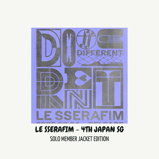[PRE ORDER] LE SSERAFIM - 4th JAPAN SINGLE [DIFFERENT] (Solo Member Jacket Edition) KAEPJJANG SHOP (캡짱 숍)