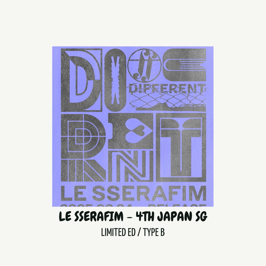 [PRE ORDER] LE SSERAFIM - 4th JAPAN SINGLE [DIFFERENT] (Lmited Edition /  Type B) KAEPJJANG SHOP (캡짱 숍)