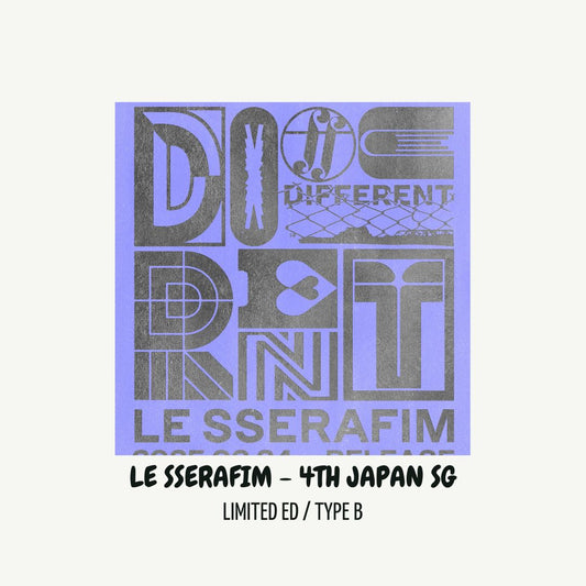 [PRE ORDER] LE SSERAFIM - 4th JAPAN SINGLE [DIFFERENT] (Lmited Edition /  Type B) KAEPJJANG SHOP (캡짱 숍)