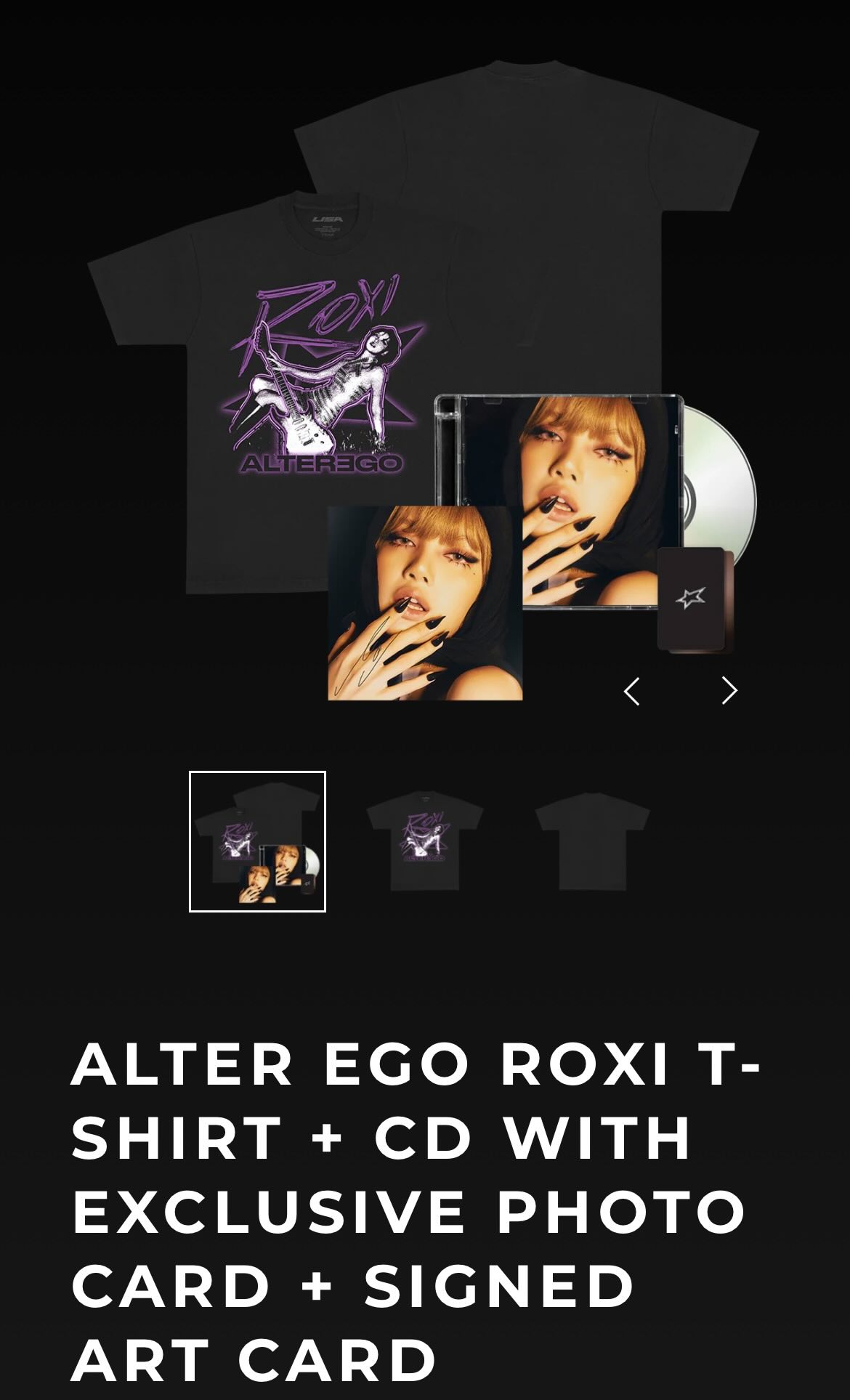 [PRE ORDER] LISA - [ALTER EGO] (ROXI T-Shirt + CD with Exclusive Photo Card + Signed Art Card)