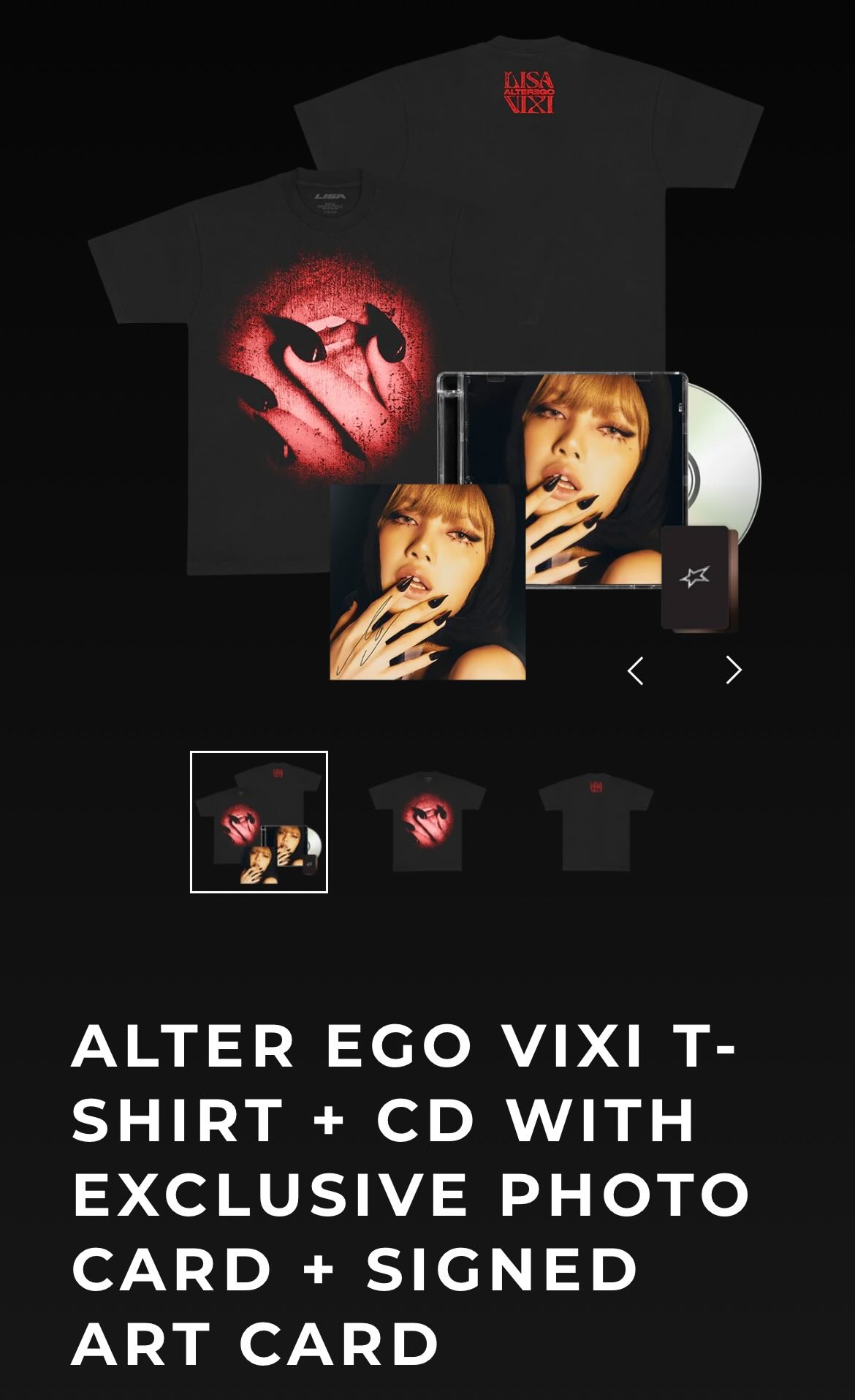 [PRE ORDER] LISA - [ALTER EGO] (Vixi T-Shirt + CD with Exclusive Photo Card + Signed Art Card)