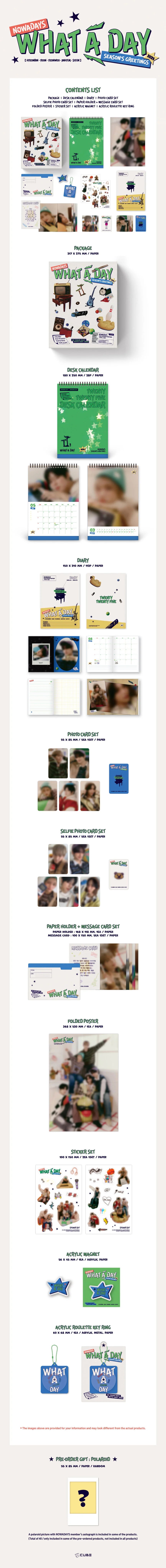 [PRE ORDER] NOWADAYS  - 2025 SEASON’S GREETINGS [WHAT A DAY]