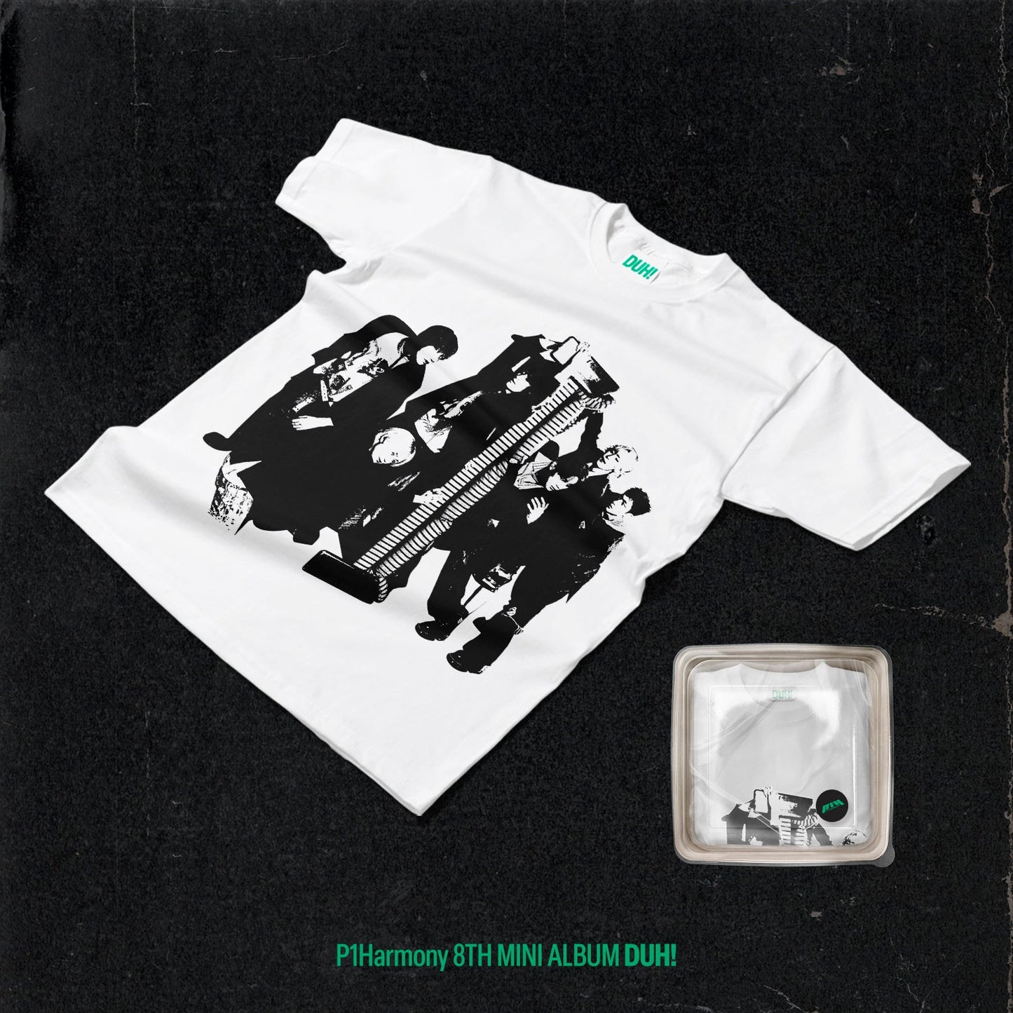 [PRE ORDER] P1HARMONY- [DUH!] (Plain White T Ver.) KAEPJJANG SHOP (캡짱 숍)