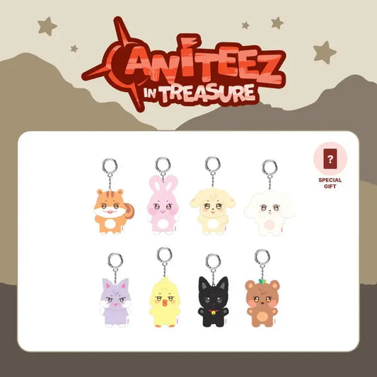[PRE ORDER] ANITEEZ IN TREASURE (Official MD)   MINI PLUSH KEYRING KAEPJJANG SHOP (캡짱 숍)