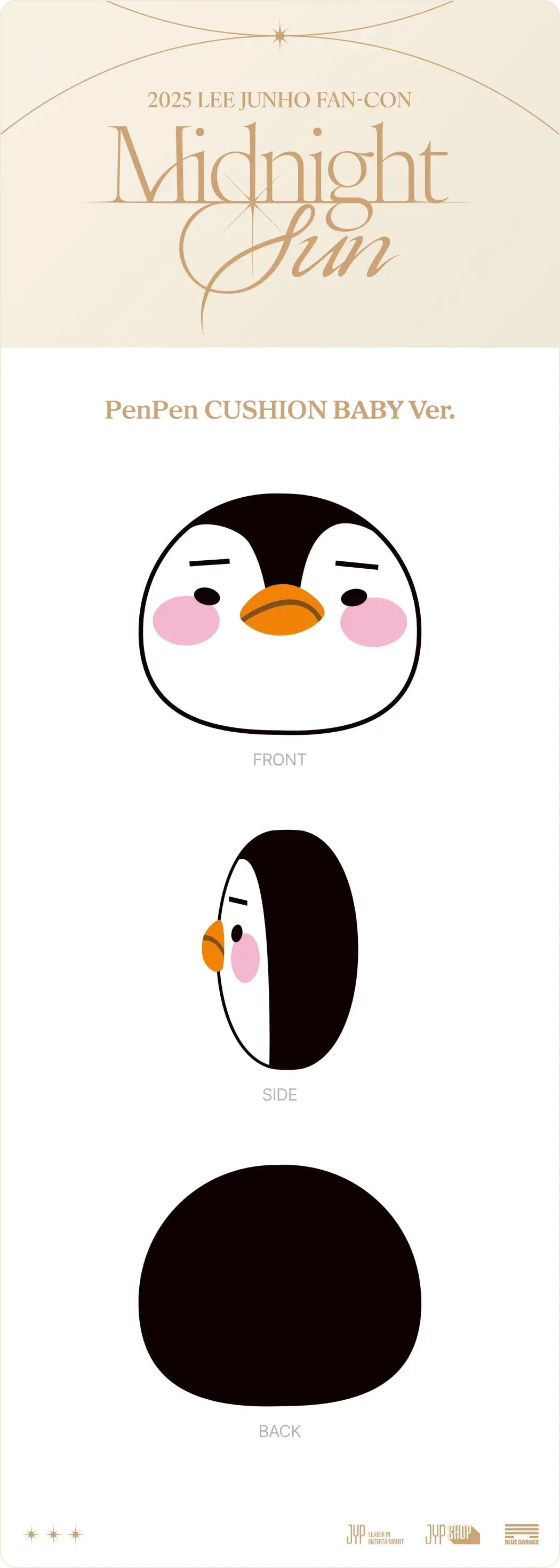 [PRE ORDER] LEE JUNHO  - 2025 FAN CON [MIDNIGHT SUN]  (Official MD)  PENPEN Cushion Baby Ver. KAEPJJANG SHOP (캡짱 숍)