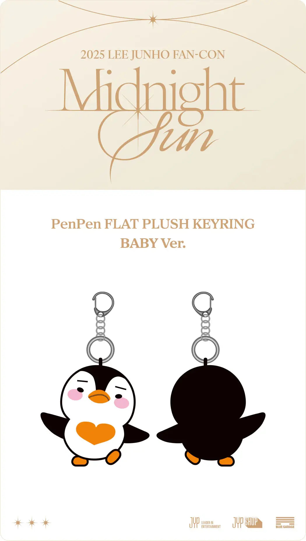 [PRE ORDER] LEE JUNHO  - 2025 FAN CON [MIDNIGHT SUN]  (Official MD) PENPEN Flat Plush Keyring Baby Ver. KAEPJJANG SHOP (캡짱 숍)
