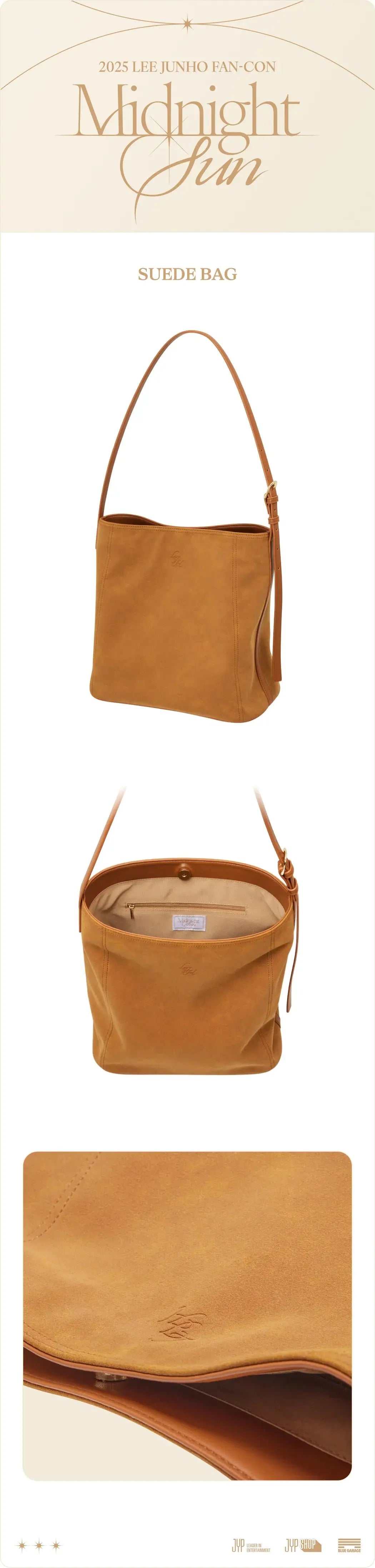 [PRE ORDER] LEE JUNHO  - 2025 FAN CON [MIDNIGHT SUN]  (Official MD)  SUEDE BAG KAEPJJANG SHOP (캡짱 숍)