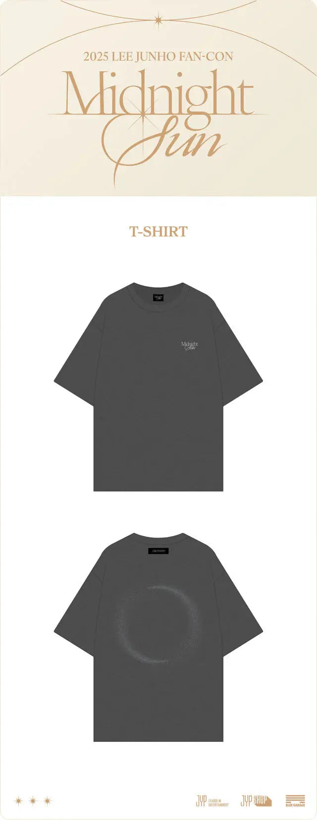 [PRE ORDER] LEE JUNHO  - 2025 FAN CON [MIDNIGHT SUN]  (Official MD)  T-SHIRT KAEPJJANG SHOP (캡짱 숍)