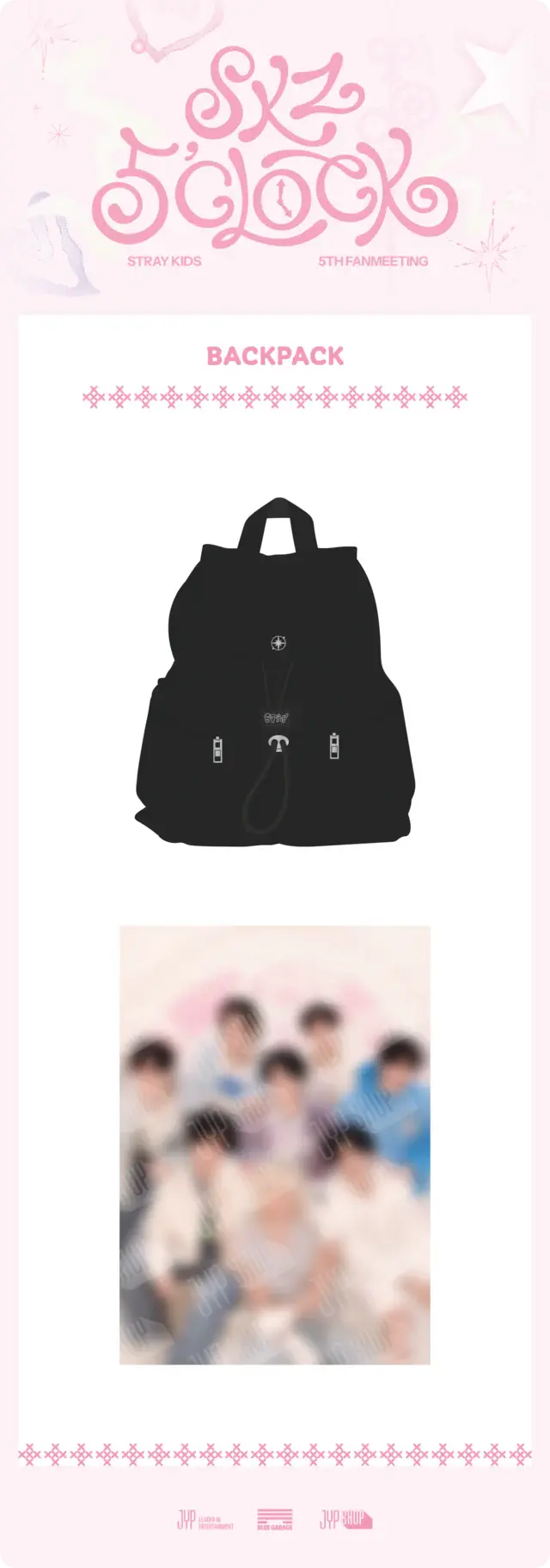 [PRE ORDER] STRAY KIDS - [SKZ 5'CLOCK] (Official MD) BACKPACK KAEPJJANG SHOP (캡짱 숍)