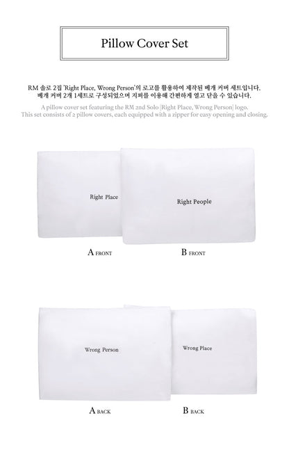 [PRE ORDER] RM - [RIGHT PLACE, WRONG PERSON] (Official MD) /  PILLOW COVER SET