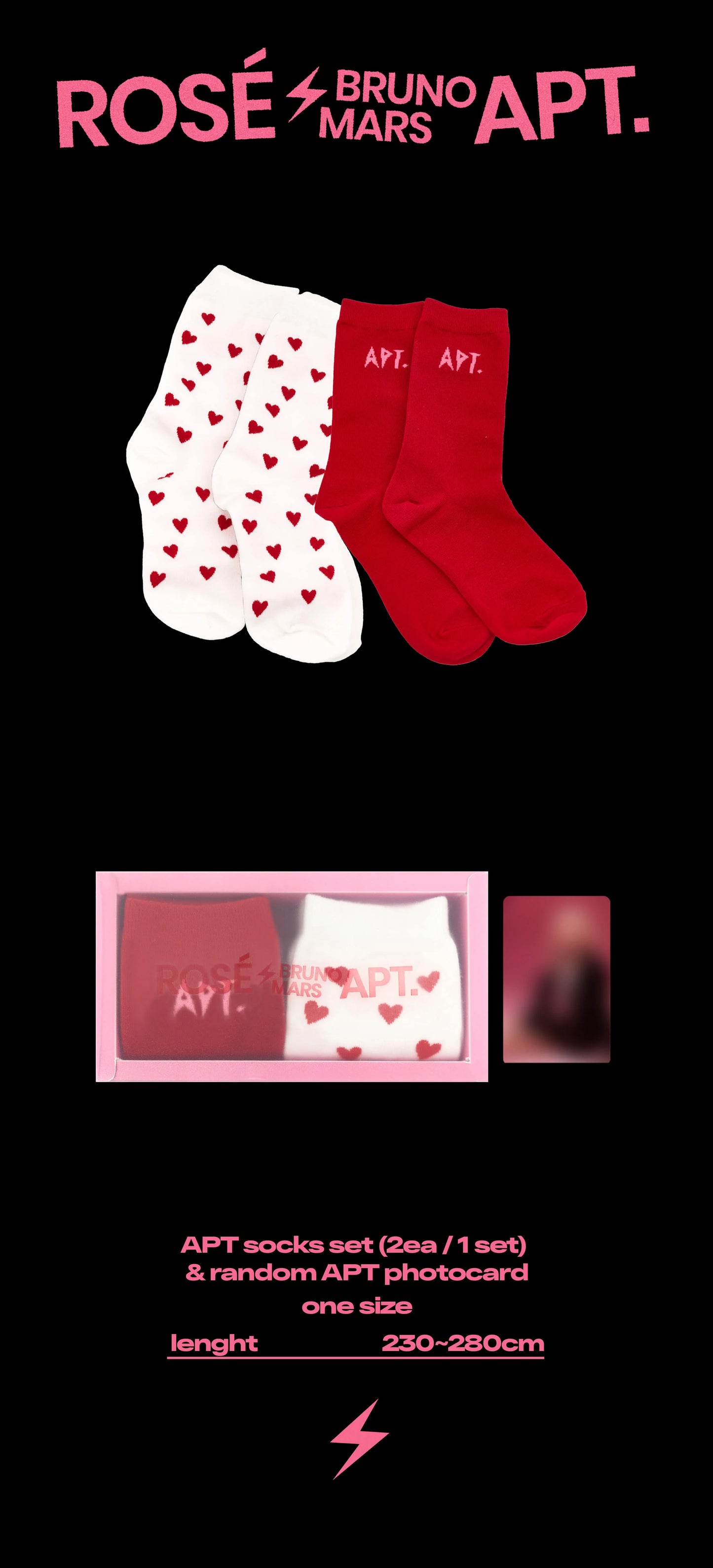 PINK - [ROSIE APT] (Official MD) APT SOCKS SET