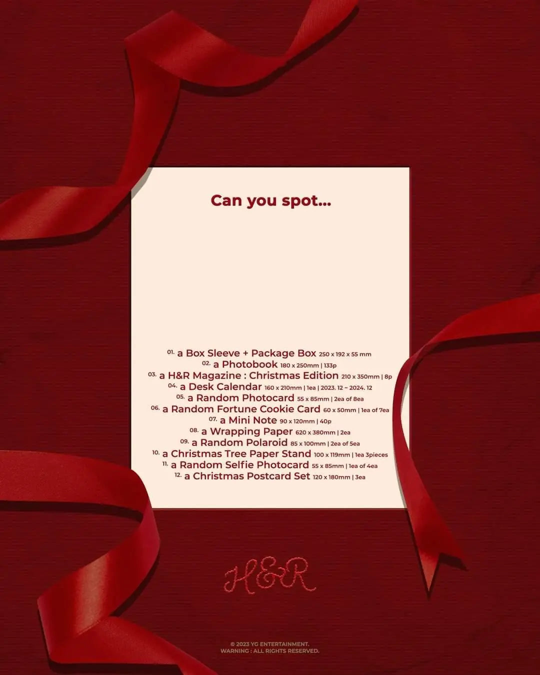 Rosé (BLACKPINK) - 2024 SEASON’S GREETINGS [From HANK & ROSÉ To You] - KAEPJJANG SHOP (캡짱 숍)