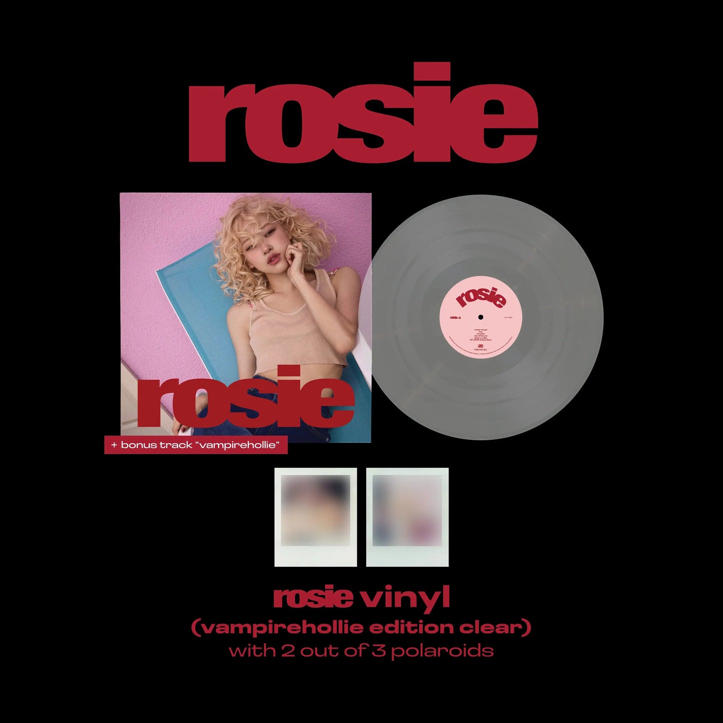 Rosé - [ROSIE]  (VAMPIREHOLLIE EDITION Clear) LP KAEPJJANG SHOP (캡짱 숍)