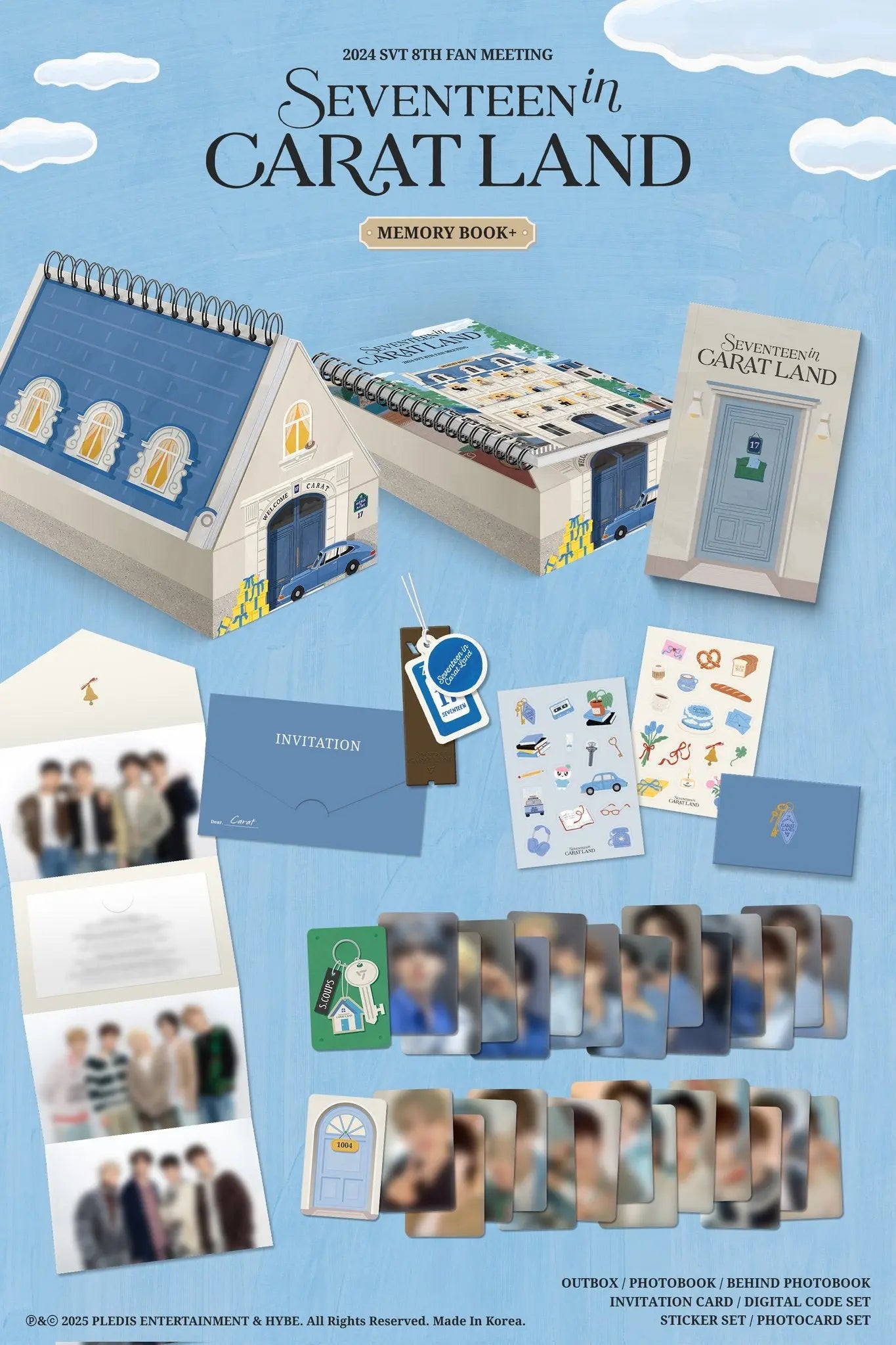 SEVENTEEN - 2024 SVT 8TH FAN MEETING [SEVENTEEN IN CARAT LAND] Memory Book + Digital Code KAEPJJANG SHOP (캡짱 숍)