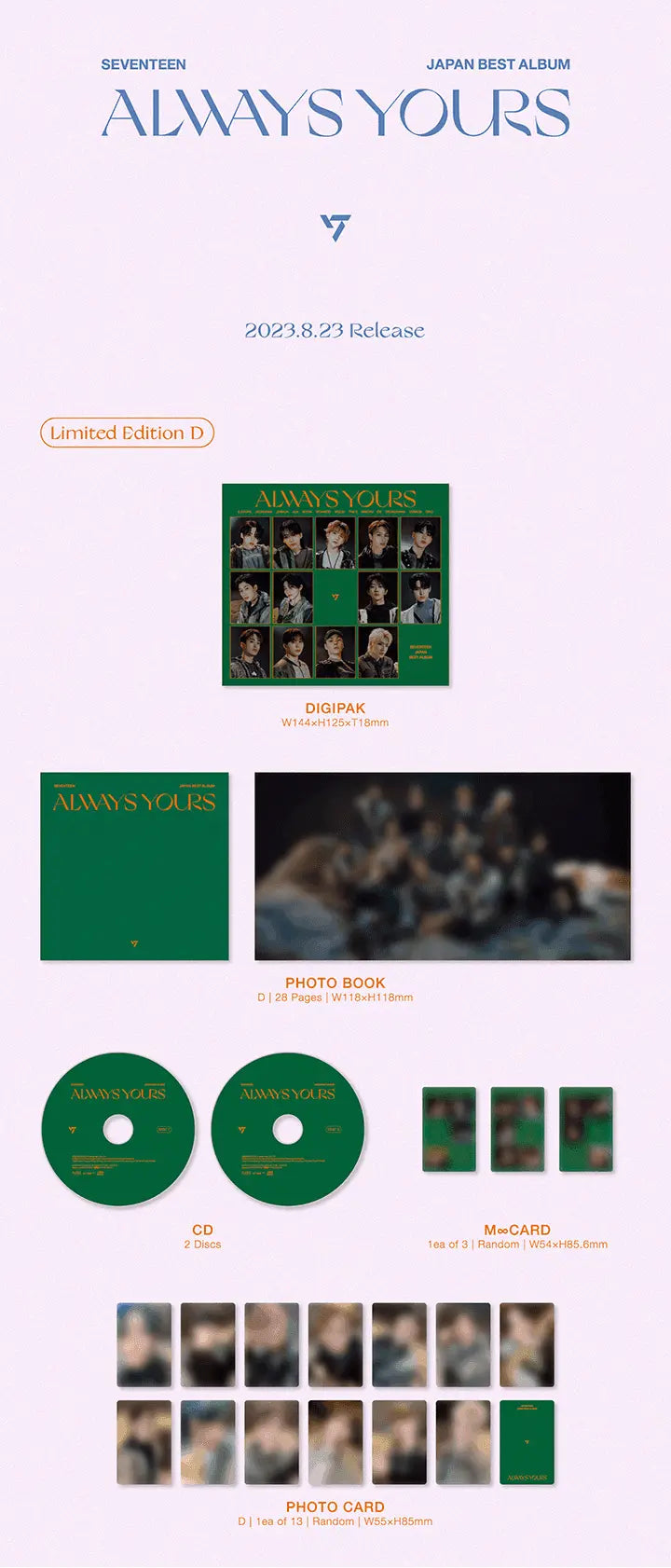 SEVENTEEN - Japan Best Album [ALWAYS YOURS] (Edition Limitée -Type D) - KAEPJJANG SHOP (캡짱 숍)