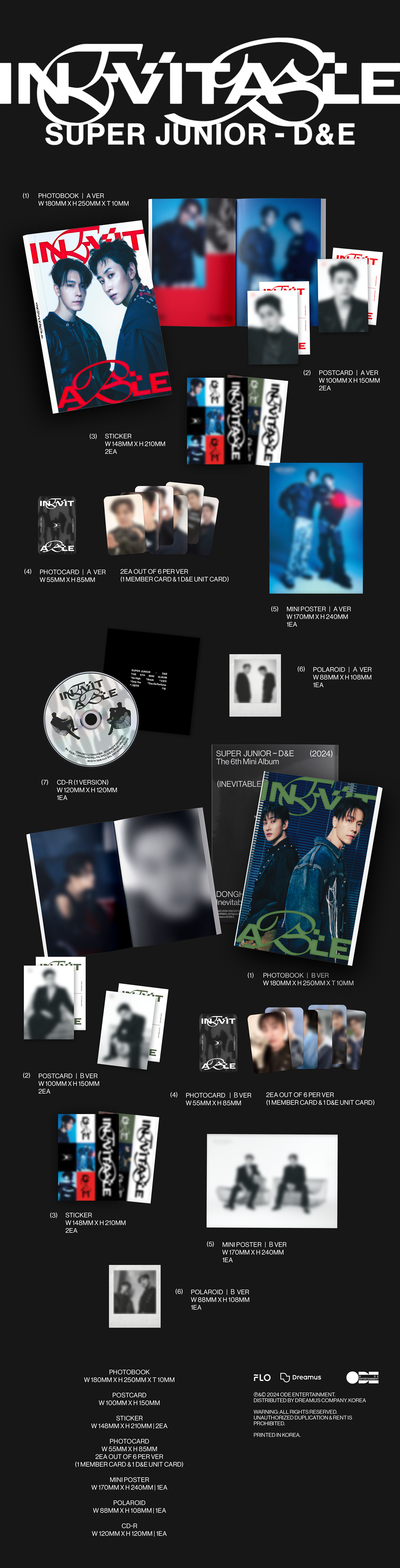 [PRE ORDER] SUPER JUNIOR D&E - [INEVITABLE] - KAEPJJANG SHOP (캡짱 숍)