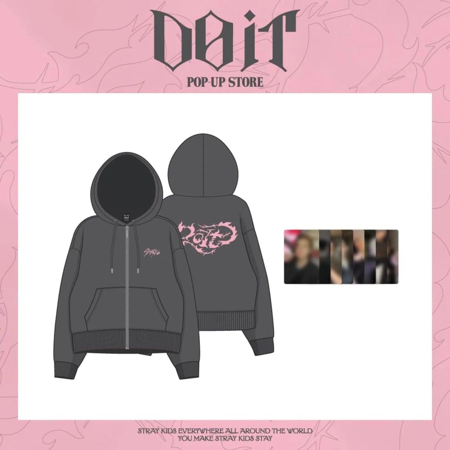 [PRE ORDER] STRAY KIDS -  [DO IT] POP UP STORE (Official MD) (ZIP-UP HOODIE) KAEPJJANG SHOP (캡짱 숍)