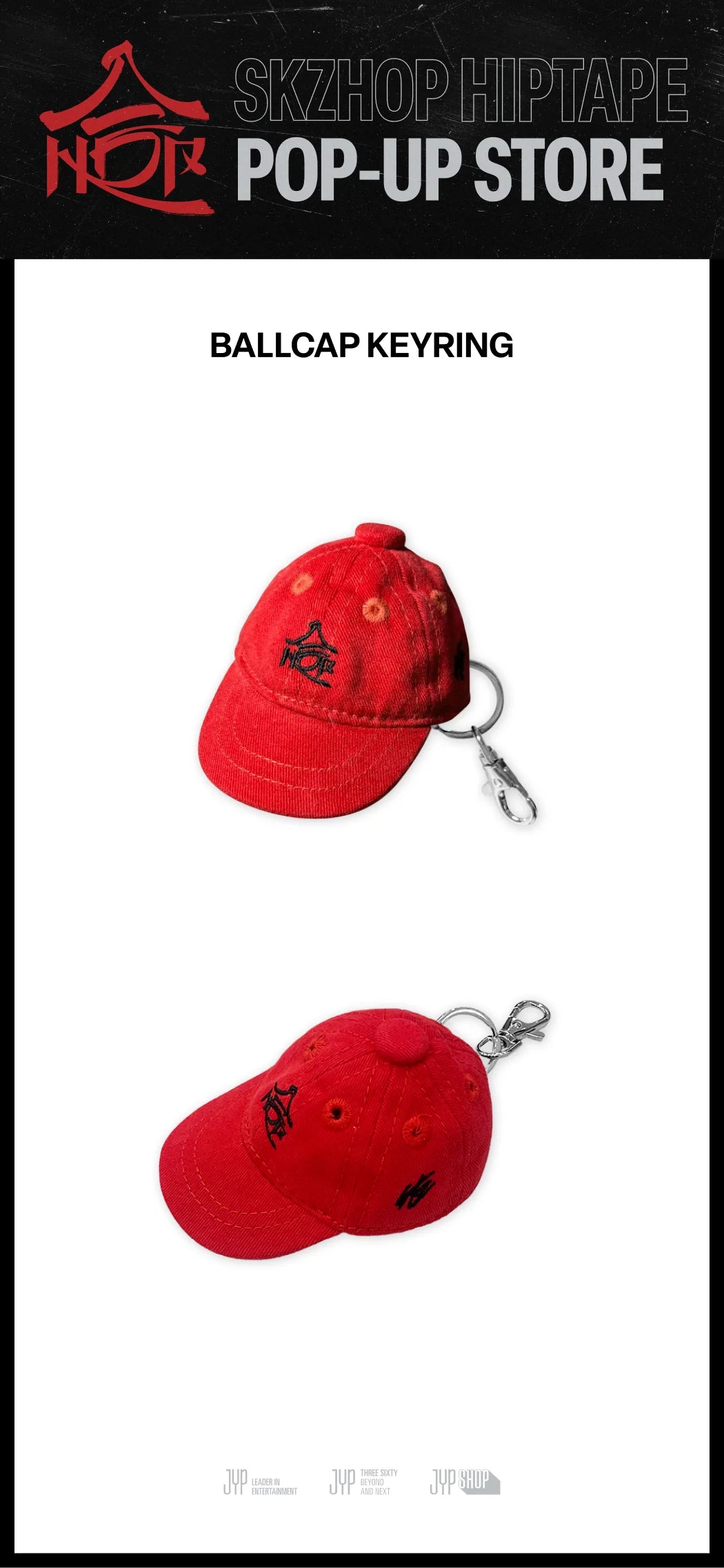 [PRE ORDER] STRAY KIDS  -[HIPTAPE] Pop Up (Official MD)  BALL CAP KEYRING