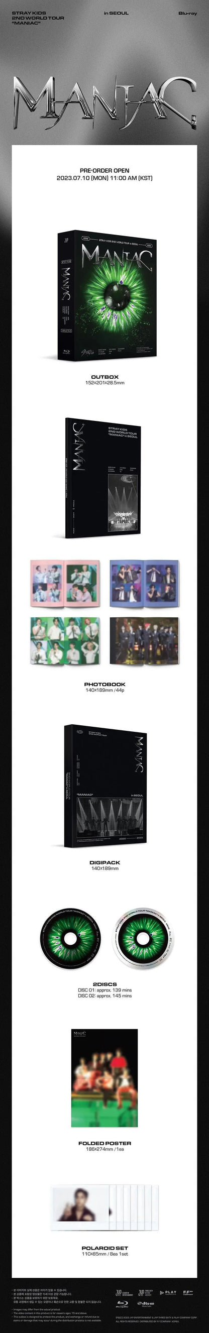 STRAY KIDS - Stray Kids 2nd World Tour [MANIAC] in SEOUL [Blu-ray] - KAEPJJANG SHOP (캡짱 숍)