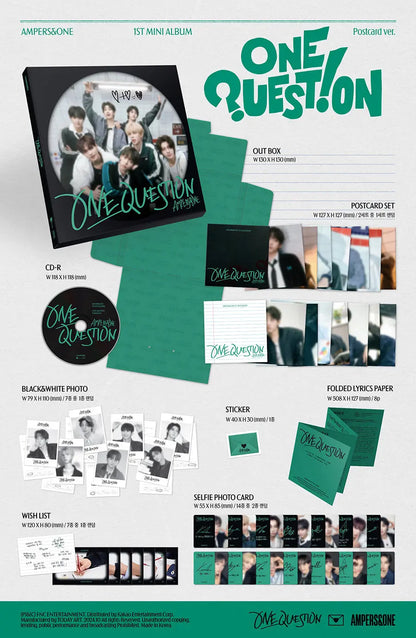 [SUR DEMANDE] AMPERS&ONE- [ONE QUESTION]  (Postcard Ver.) KAEPJJANG SHOP (캡짱 숍)