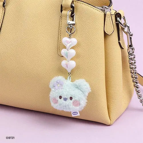 [SUR DEMANDE] BT21 - MININI BEADS PLUSH KEYRING FACE KAEPJJANG SHOP (캡짱 숍)
