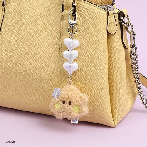 [SUR DEMANDE] BT21 - MININI BEADS PLUSH KEYRING FACE KAEPJJANG SHOP (캡짱 숍)