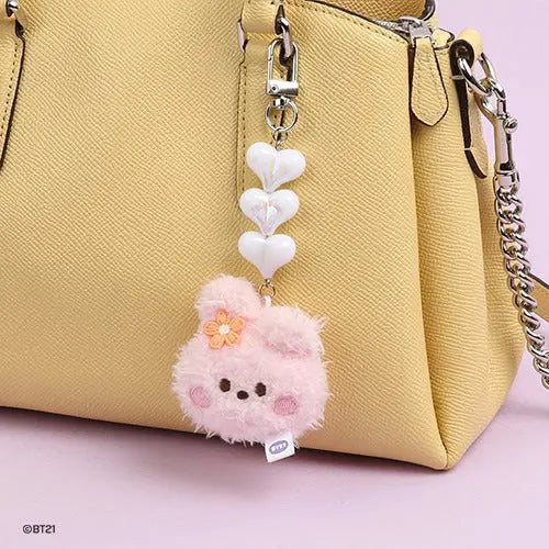 [SUR DEMANDE] BT21 - MININI BEADS PLUSH KEYRING FACE KAEPJJANG SHOP (캡짱 숍)