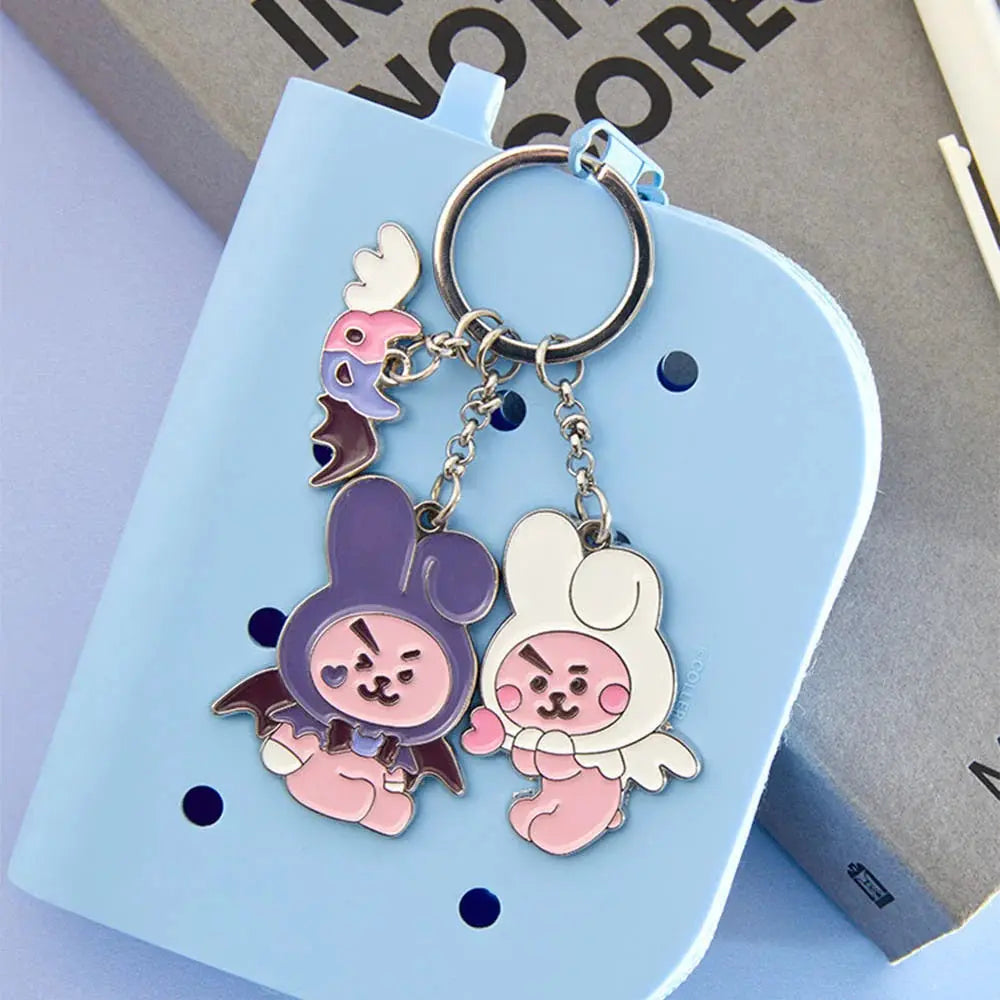 [SUR DEMANDE] BT21 - [ANGEL & VILLAIN] METAL KEYRING KAEPJJANG SHOP (캡짱 숍)
