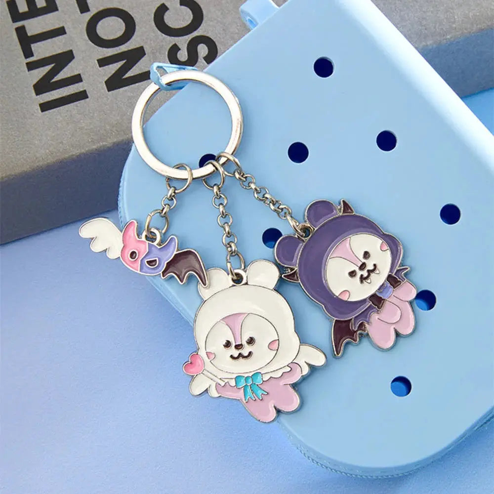 [SUR DEMANDE] BT21 - [ANGEL & VILLAIN] METAL KEYRING KAEPJJANG SHOP (캡짱 숍)