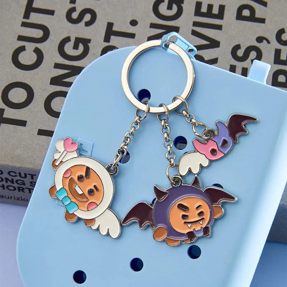 [SUR DEMANDE] BT21 - [ANGEL & VILLAIN] METAL KEYRING KAEPJJANG SHOP (캡짱 숍)