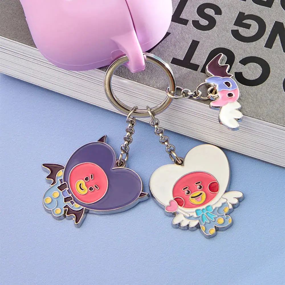 [SUR DEMANDE] BT21 - [ANGEL & VILLAIN] METAL KEYRING KAEPJJANG SHOP (캡짱 숍)