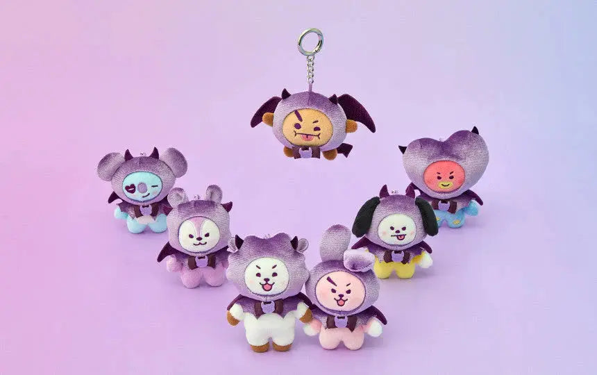 [SUR DEMANDE] BT21 - [ANGEL & VILLAIN] VILLAIN PLUSH KEYRING KAEPJJANG SHOP (캡짱 숍)