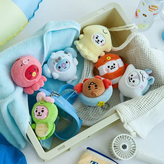 [SUR DEMANDE] BT21 - [BABY OCEAN FRIENDS] MINI DOLL KEYRING KAEPJJANG SHOP (캡짱 숍)