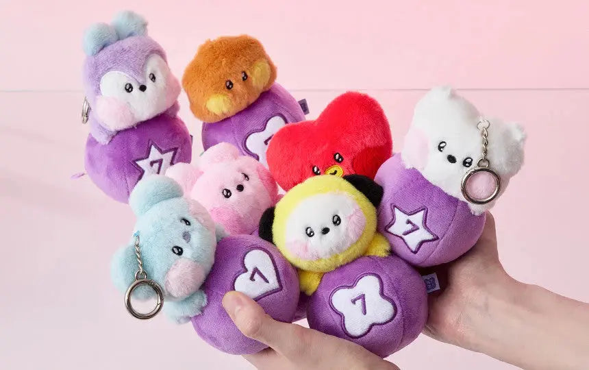 [SUR DEMANDE] BT21 - [MININI LUCKY GATCHA] DOLL KEYRING KAEPJJANG SHOP (캡짱 숍)