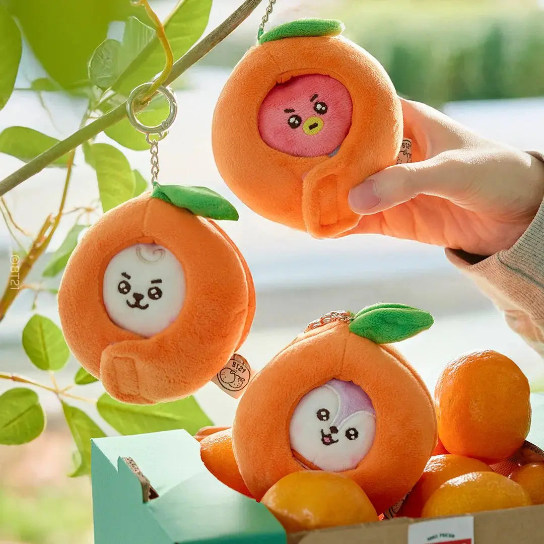 [SUR DEMANDE] BT21 - [ORANGE PARTY] BABY DOLL KEYRING KAEPJJANG SHOP (캡짱 숍)