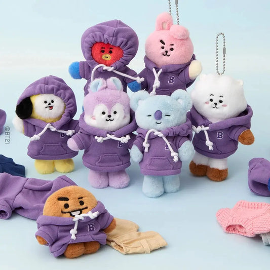 [SUR DEMANDE] BT21 - [PETIT CLOSET] PLUSH DOLL KEYRING KAEPJJANG SHOP (캡짱 숍)
