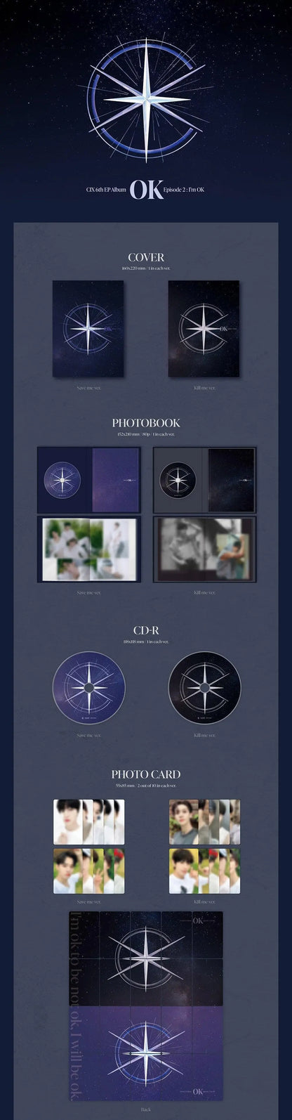 CIX - Mini Album Vol.6- [EPISODE 2 : I AM OK] (Photobook Vers.) - KAEPJJANG SHOP (캡짱 숍)