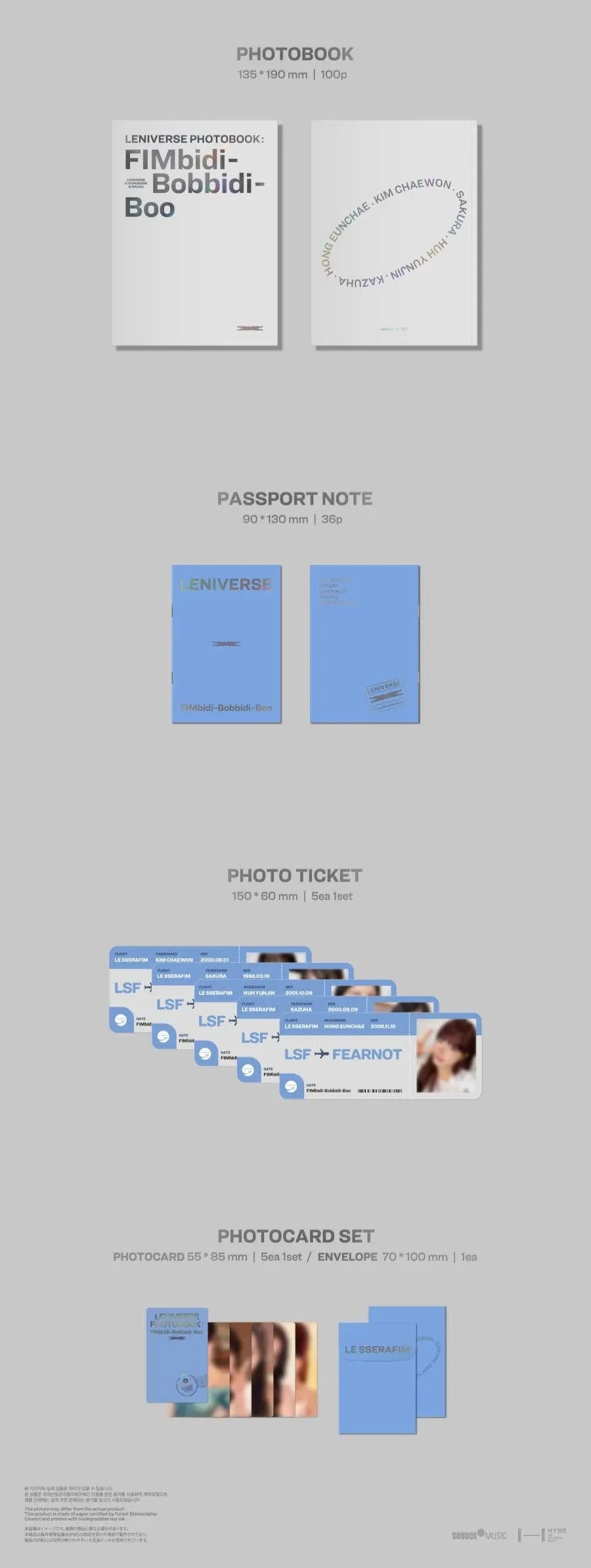LE SSERAFIM - LENIVERSE PHOTOBOOK [FIMbidi-Bobbidi-Boo ] - KAEPJJANG SHOP (캡짱 숍)