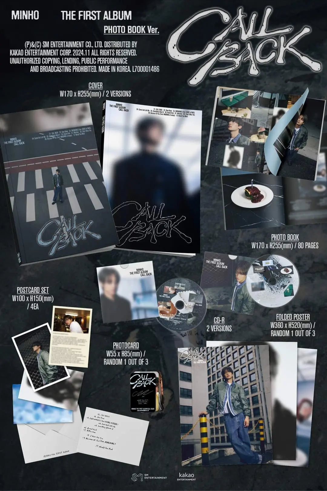 [SUR DEMANDE] MINHO - [CALL BACK] Photobook Ver. KAEPJJANG SHOP (캡짱 숍)