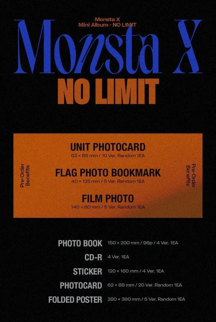 MONSTA X - Mini Album Vol.10 [NO LIMIT]. - KAEPJJANG SHOP (캡짱 숍)