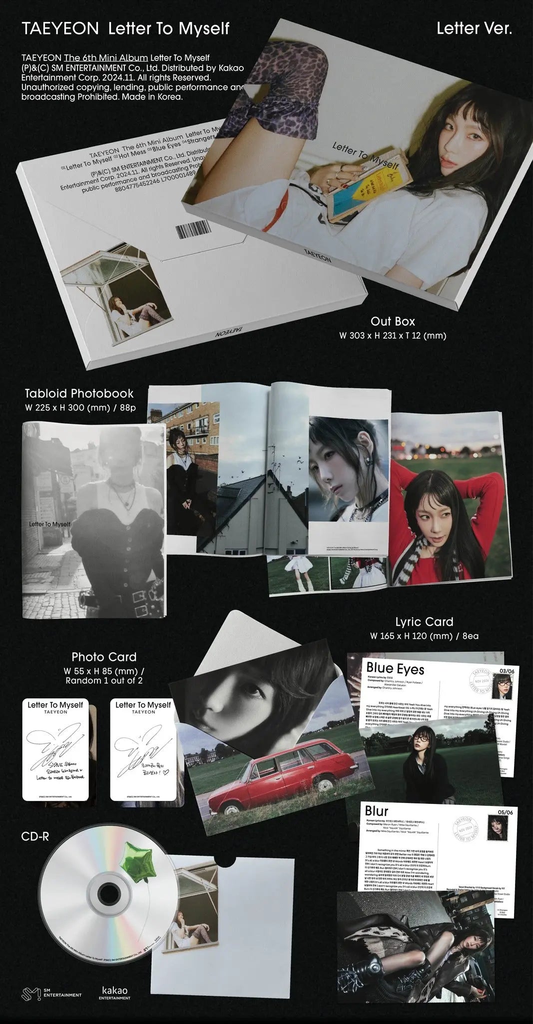 [SUR DEMANDE] TAEYEON - [LETTER TO MYSELF] LETTER Ver. KAEPJJANG SHOP (캡짱 숍)
