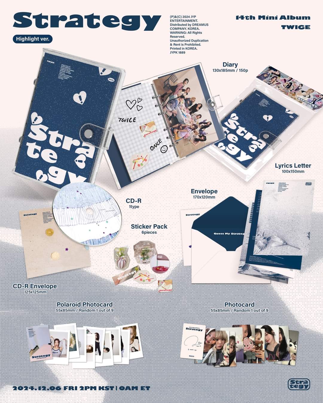 [SUR DEMANDE] TWICE - [STRATEGY] (HIGHLIGHT Ver.) KAEPJJANG SHOP (캡짱 숍)