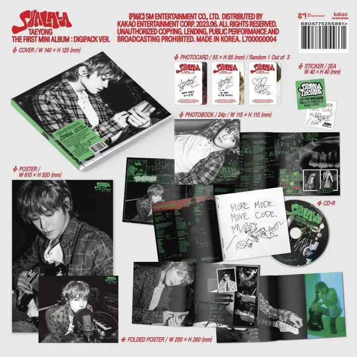 TAEYONG (NCT) - Mini Album Vol.1 [SHALALA] (Digipack vers.) - KAEPJJANG SHOP (캡짱 숍)