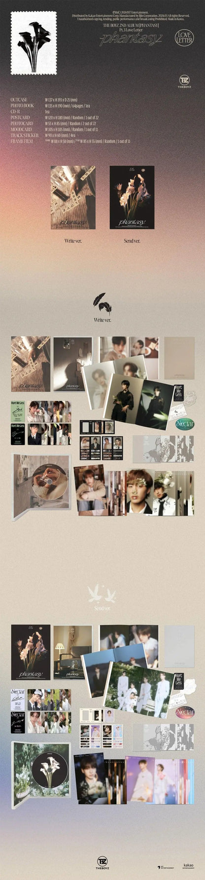 THE BOYZ - [PHANTASY PART.3 : Love Letter] - KAEPJJANG SHOP (캡짱 숍)