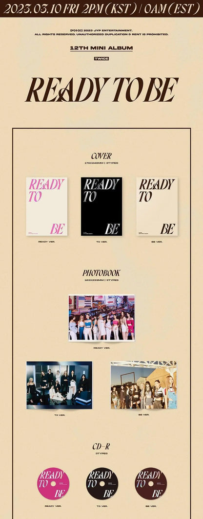 TWICE - Mini Album Vol. 12 [READY TO BE] - KAEPJJANG SHOP (캡짱 숍)