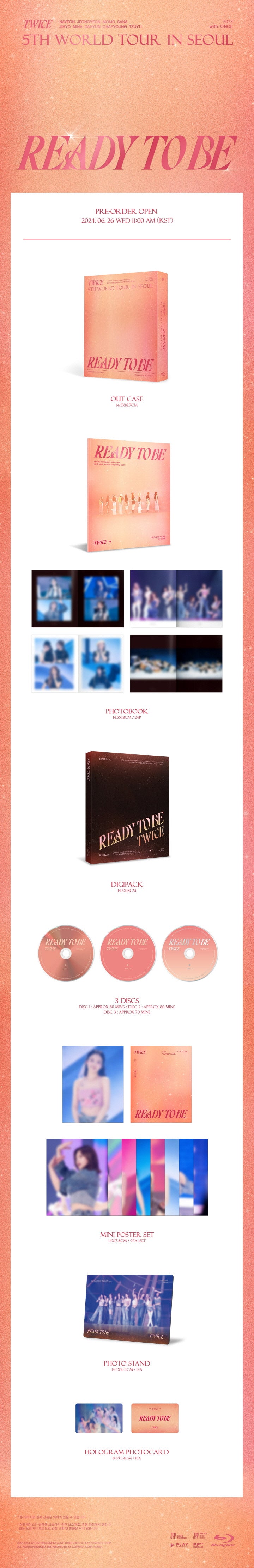 [PRE ORDER] TWICE - 5TH World Tour [READY TO BE] in Seoul (BLU RAY Ver.)