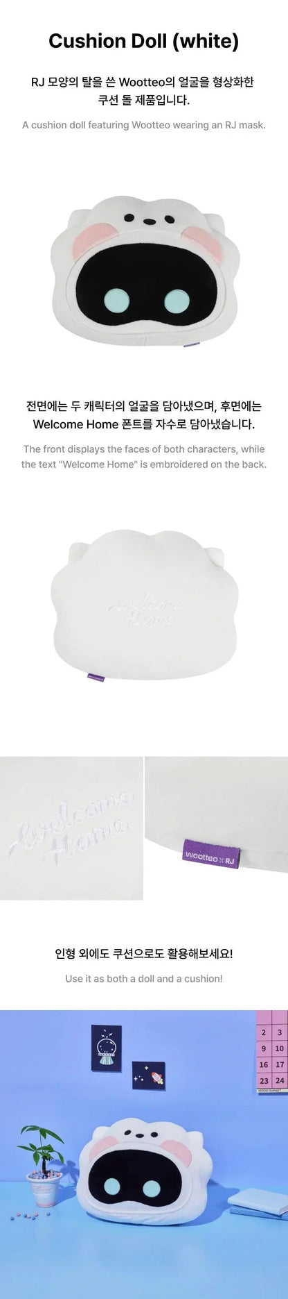 WOOTEO X RJ Collaboration (Official MD) / CUSHION DOLL - KAEPJJANG SHOP (캡짱 숍)