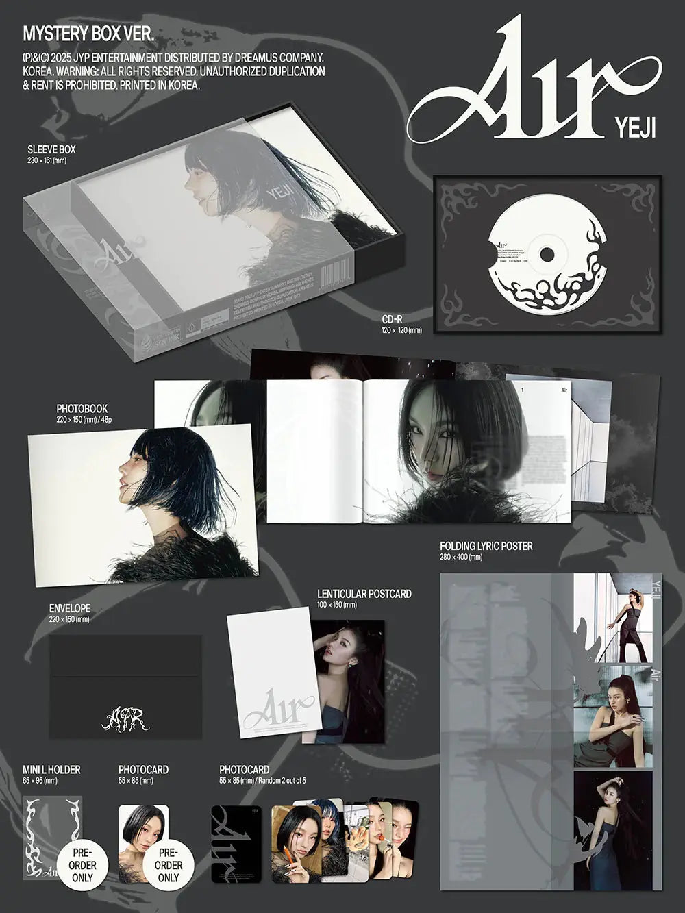 YEJI - [AIR] (Mystery Box Ver.) KAEPJJANG SHOP (캡짱 숍)
